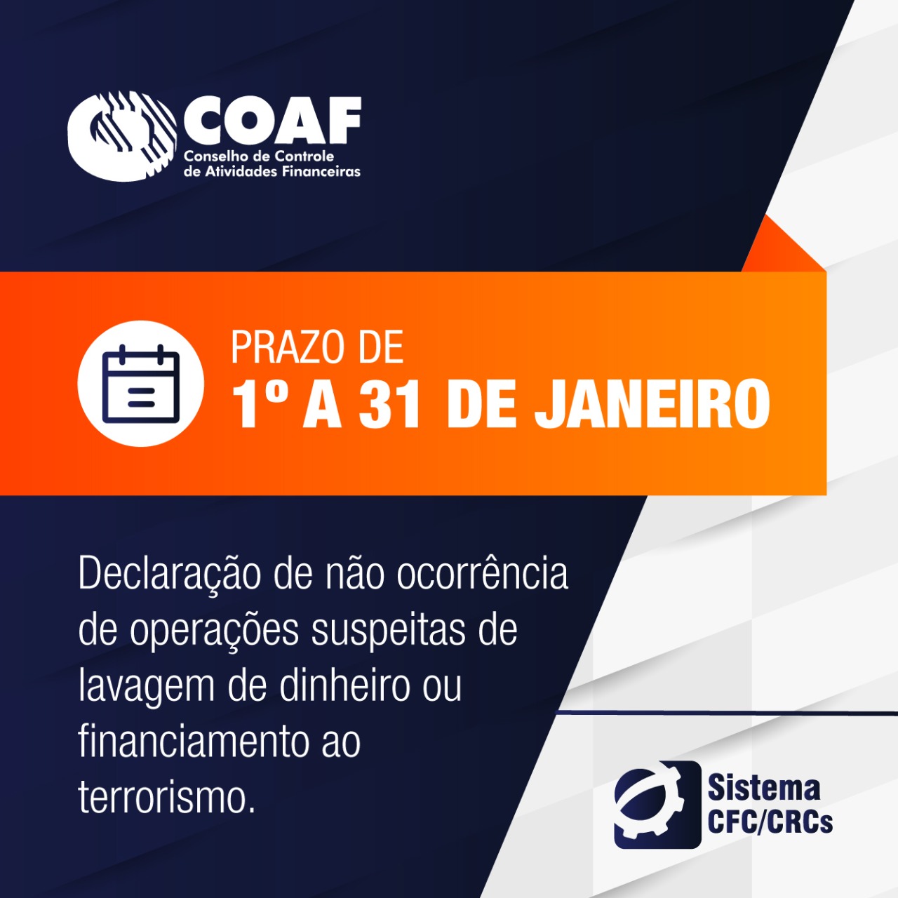 COAF –  prazo para a entrega da Declaração Anual Negativa já está aberto
