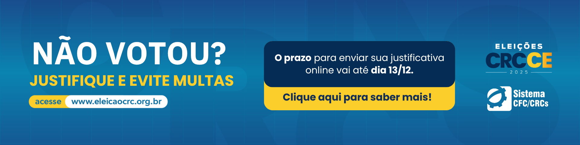 Não votei nas Eleições dos CRCs 2025. E agora? Saiba como regularizar sua situação