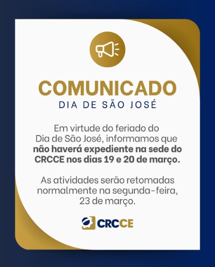 Comunicado – Feriado de São José