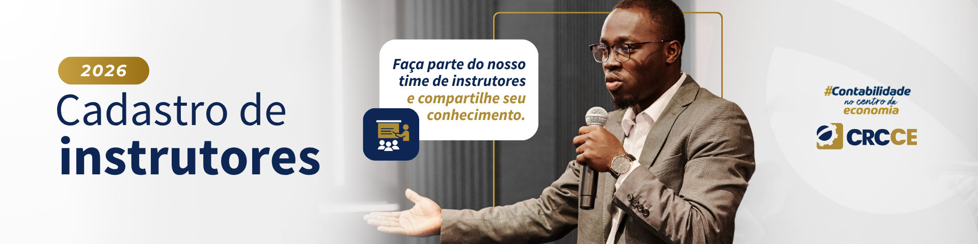 CRCCE abre credenciamento para instrutores e palestrantes do Programa de Educação Continuada