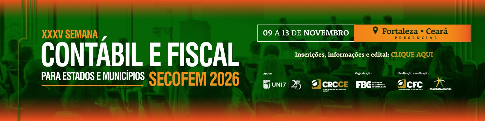 XXXV Secofem será realizada em Fortaleza (CE) em novembro