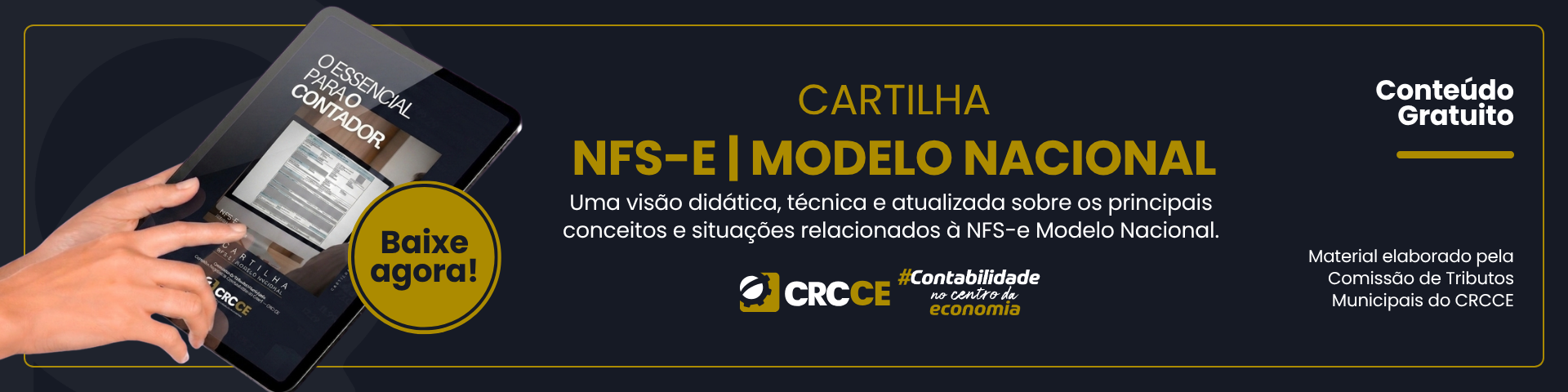 CRCCE lança cartilha sobre NFS-e Padrão Nacional para profissionais da Contabilidade